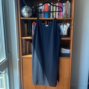 Navy midi dress